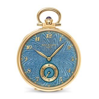 Pocket watch Wood Marquetry "Bald Eagle"