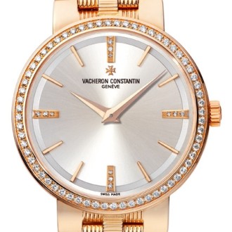 Traditionnelle gold bracelet small size diamond-set