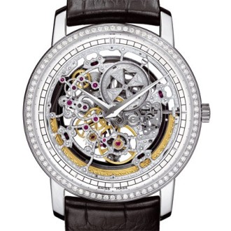 Traditionnelle openworked diamond-set self-winding