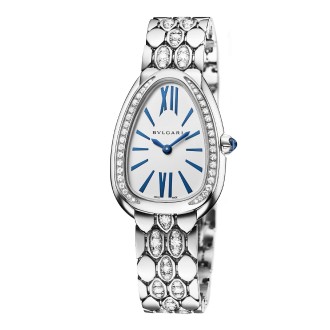 Serpenti Seduttori White Gold Semi-Paved Braclet