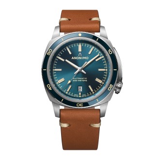 NAUTILO Vintage Acier inoxydable - Cadran bleu satiné soleil