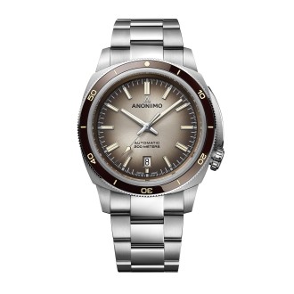 NAUTILO Vintage Acier inoxydable - Cadran chocolat dégradé satiné soleil
