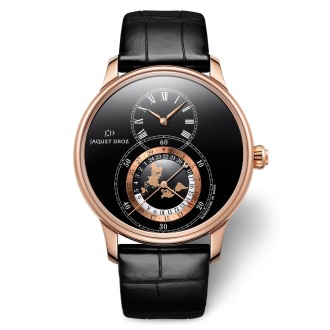 Grande Seconde Dual Time Black Enamel