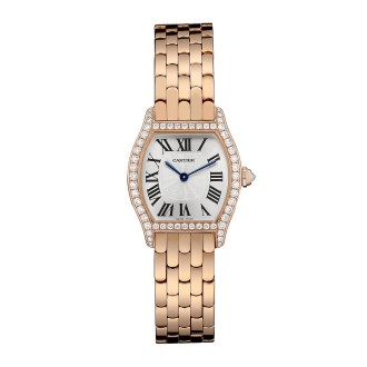 Small model in pink gold with diamonds