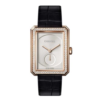 Beige gold large model with diamonds