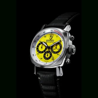 Ferrari Chronograph Yellow Dial 45 mm, Steel