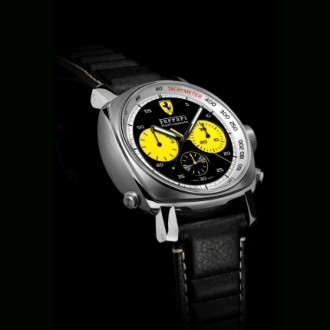 Ferrari Rattrapante Yellow Counters 45 mm, Steel