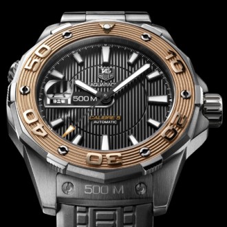 Aquaracer  500M Calibre 5 Acier et Or Rose