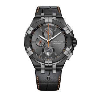 Aikon Chronograph Black & Orange 44 mm 