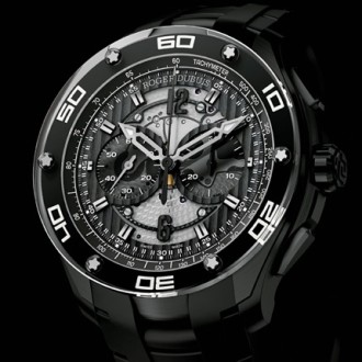 Chronographe en titane noir