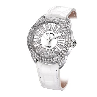Piccadilly 45 White Gold - Two Rows - Mother of Pearl & Exterior-set dial