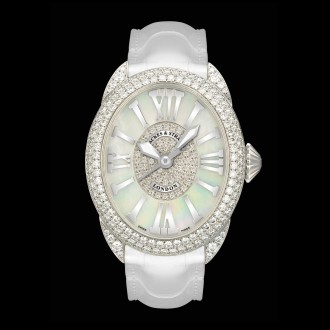 Regent 3238 White Gold - Two Rows - Mother of Pearl & Interior Set Dial