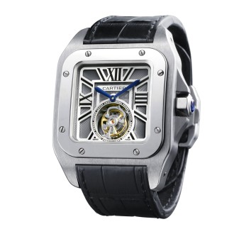 Santos 100 Tourbillon Volant Or Gris