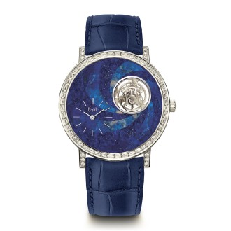 High Jewellery Altiplano lapis lazuli marquetry tourbillon
