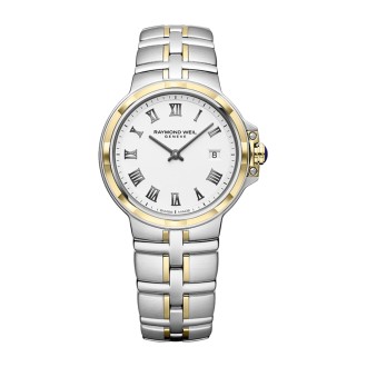 Parsifal Ladies Quartz Classic Two-Tone White Dial 