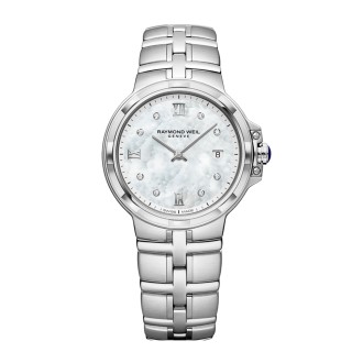 Parsifal Ladies Quartz Classic Mother-of-Pearl 8 Diamond 