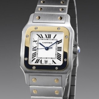 Montre Santos de Cartier galbée