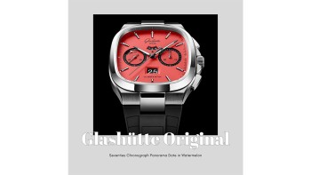 Seventies Chronograph Panorama Date in Watermelon © Glashütte Original