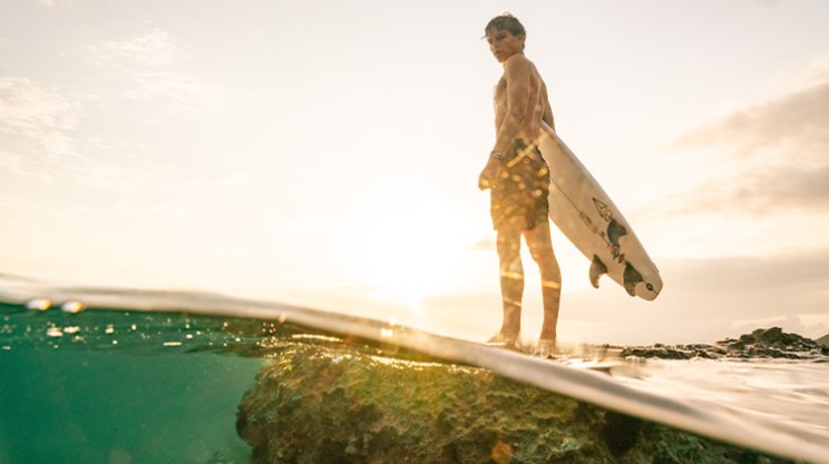Kyllian Guerin as "The Surfer" for Bulgari © WorldTempus
