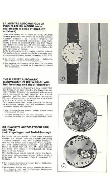 “Nina Rindt” chronograph by Universal Genève © Breilting