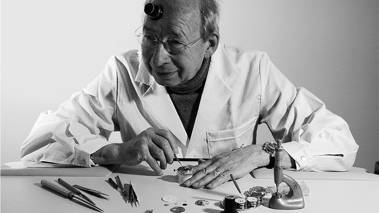 Kurt Klaus at his atelier © IWC Schaffhausen 