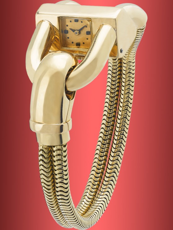 Cadenas watch. Yellow gold, mechanical movement. Heritage collection. 1937. © Van Cleef & Arpels