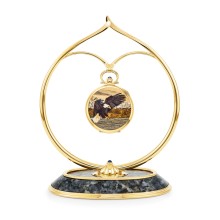 Pocket watch Wood Marquetry "Bald Eagle"