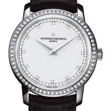 Traditionnelle small size diamond-set manual-winding