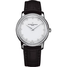 Traditionnelle small size diamond-set manual-winding