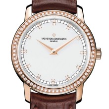 Traditionnelle small size diamond-set manual-winding