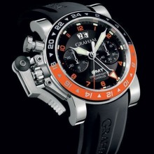 Oversize GMT Steel Black Dial
