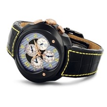 FVa9 Chronographe Master Quantième Automatique BlueGS Black DieHard Extreme Steel with Red Gold details