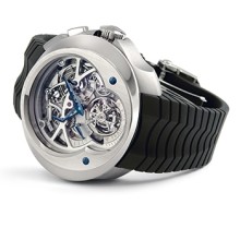 FVa Nº Cuatro Tourbillon Dial-Side Column Wheel Monopusher Chronograph Titanium & White Gold