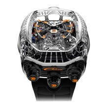 Bugatti Chiron Tourbillon Baguette Black And Orange Sapphires