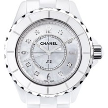 Céramique blanche, cadran nacre blanche