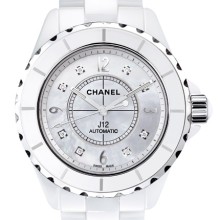 Céramique blanche, cadran nacre blanche