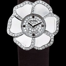 Or blanc 18 carats / Pétales sertis diam