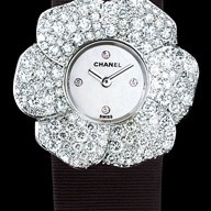 Or blanc 18 carats / Pétales pavées diam