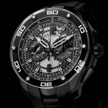 Chronographe en titane noir