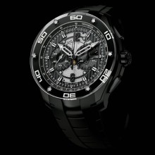 Chronographe en titane noir