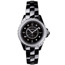 Noire Lunette Fine Sertie De Diamants