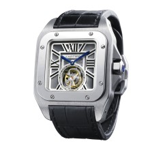 Santos 100 Tourbillon Volant Or Gris