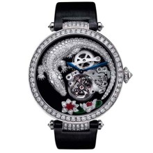 Tourbillon and crocodile watch