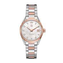 Steel, Diamond & Rose Gold 32mm