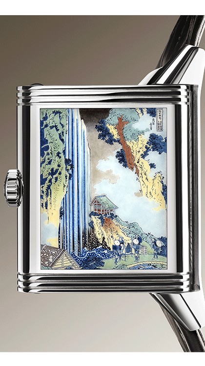 Tribute Enamel Hokusai - The waterfall at Ono © Jaeger-LeCoultre